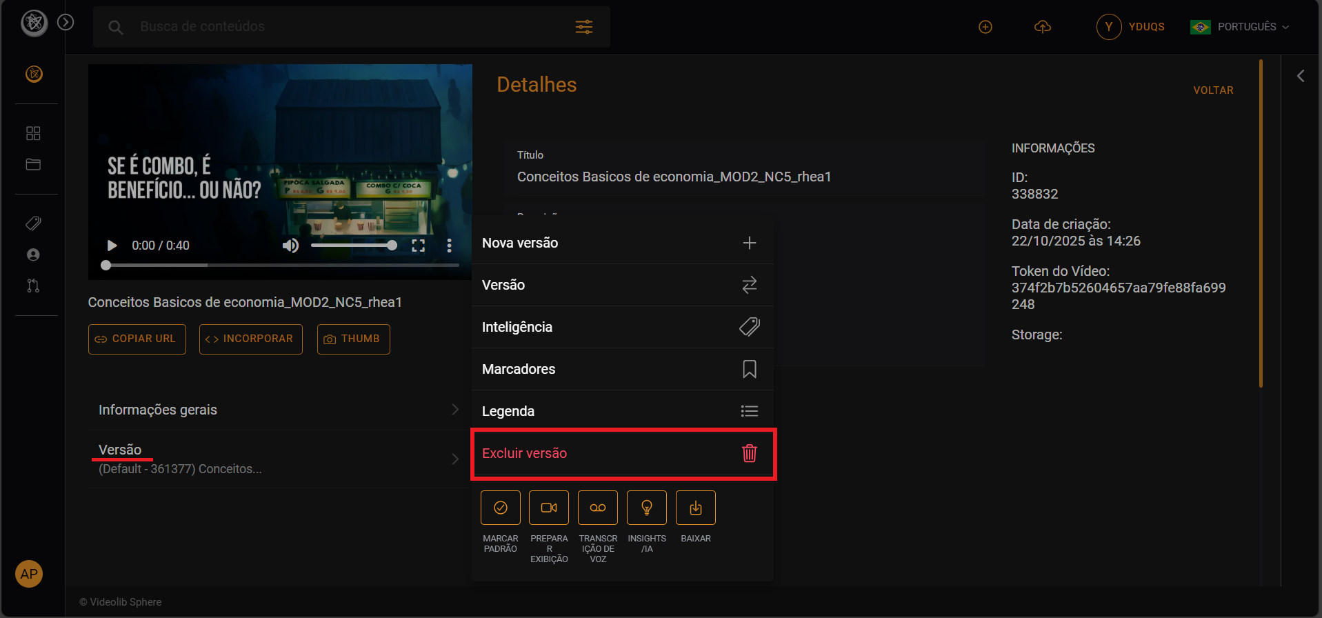 Dashboard Videolib