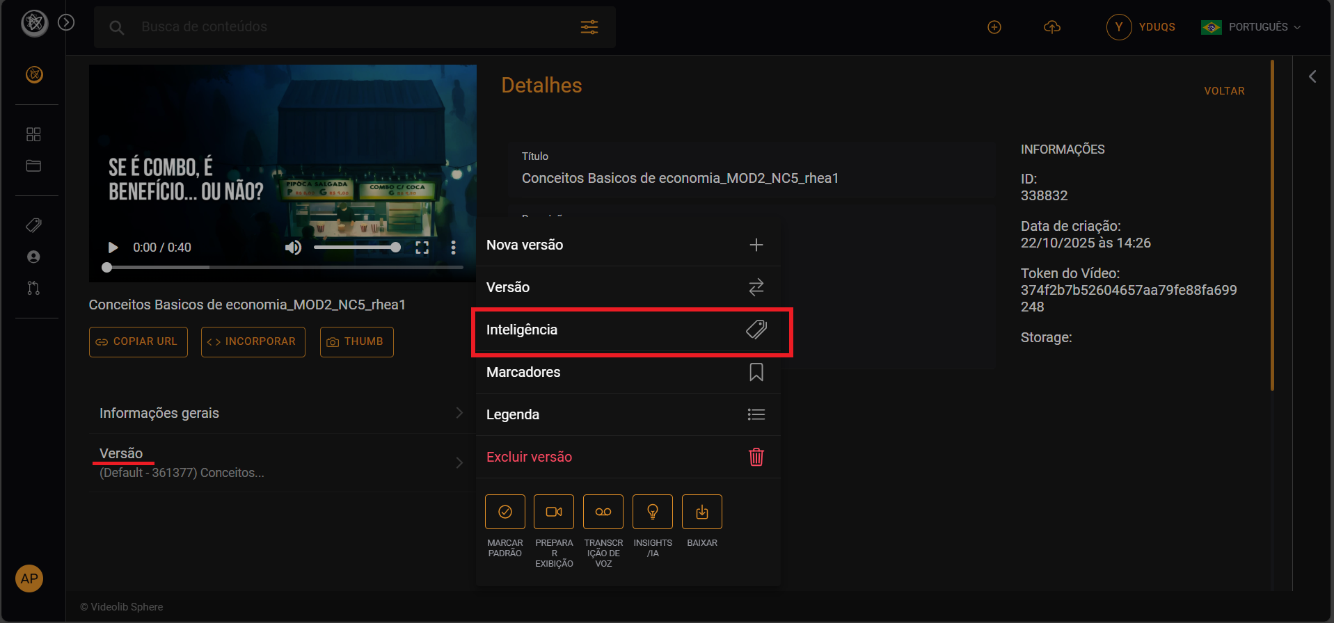 Dashboard Videolib