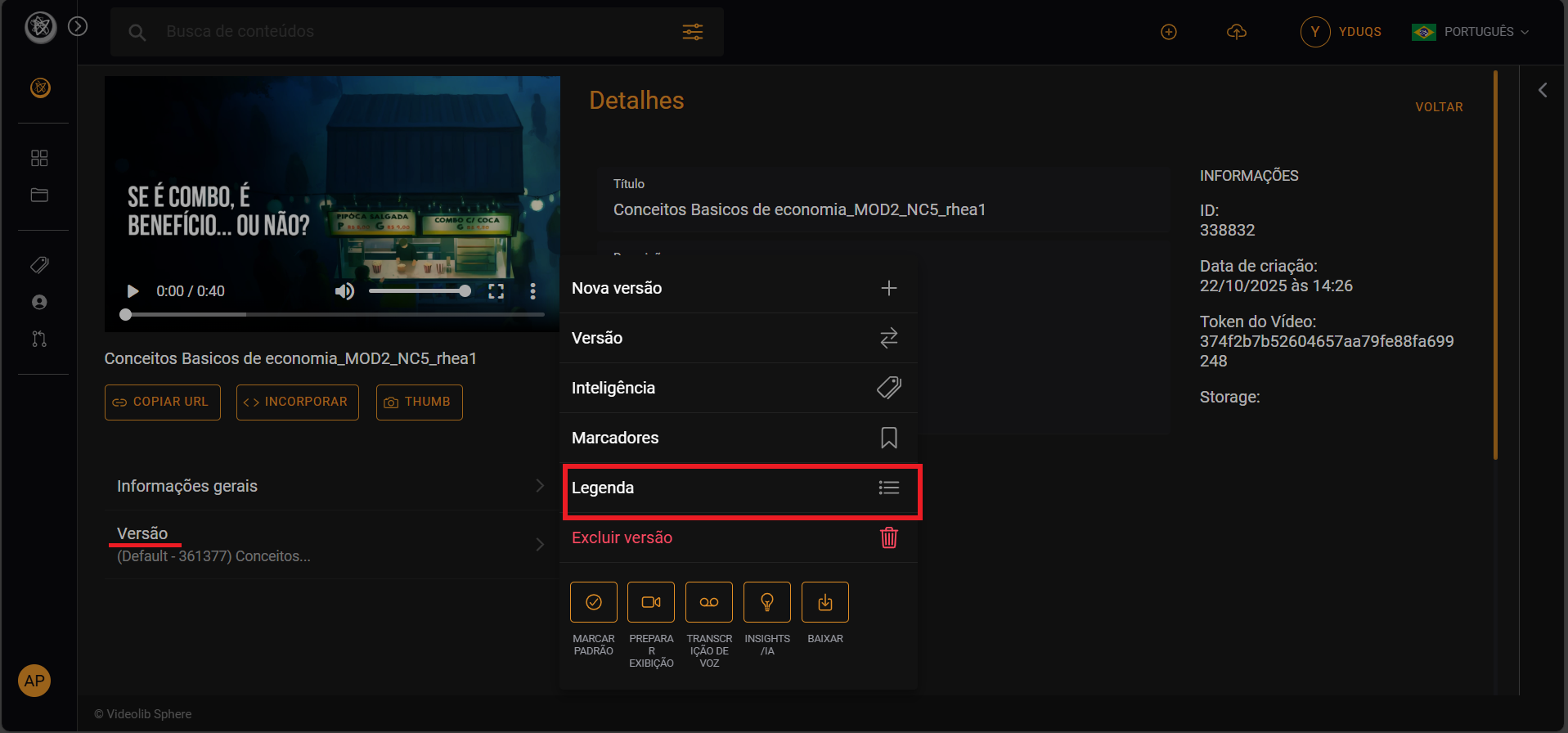 Dashboard Videolib