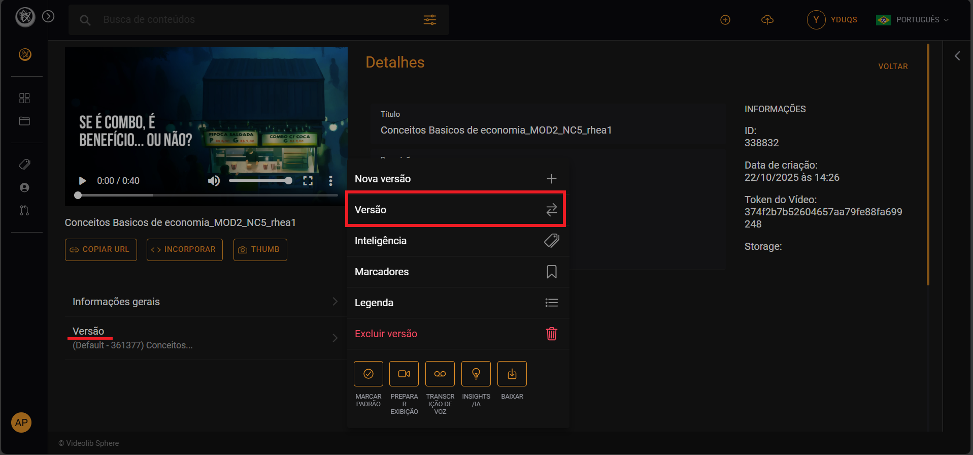 Dashboard Videolib