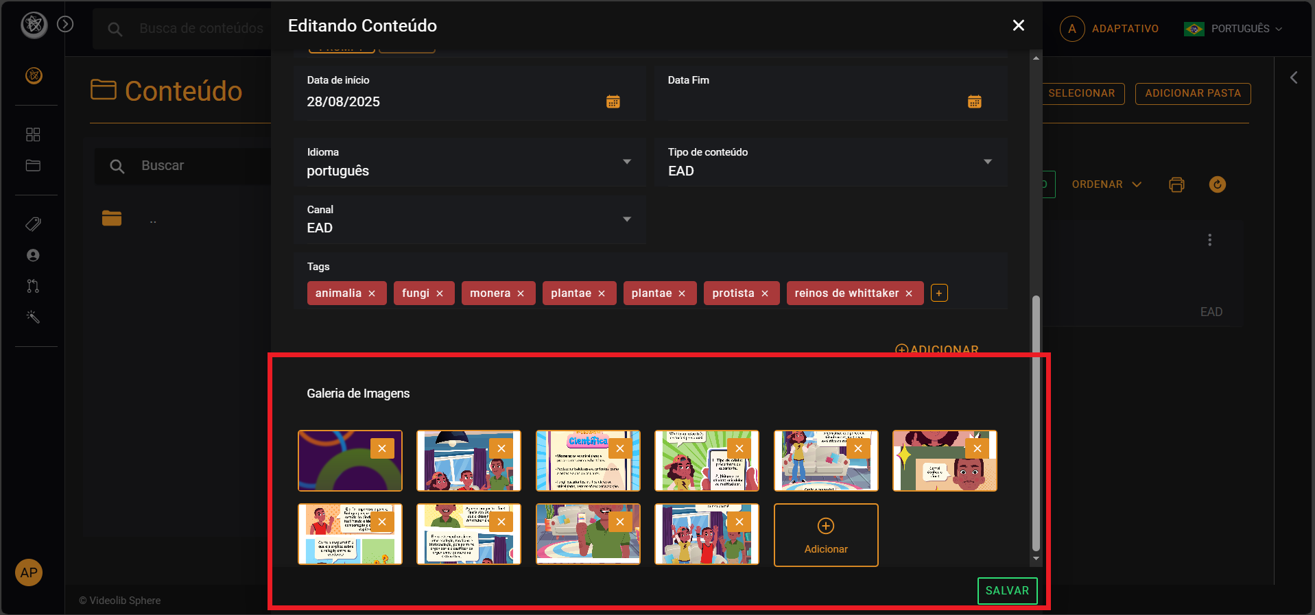 Dashboard Videolib