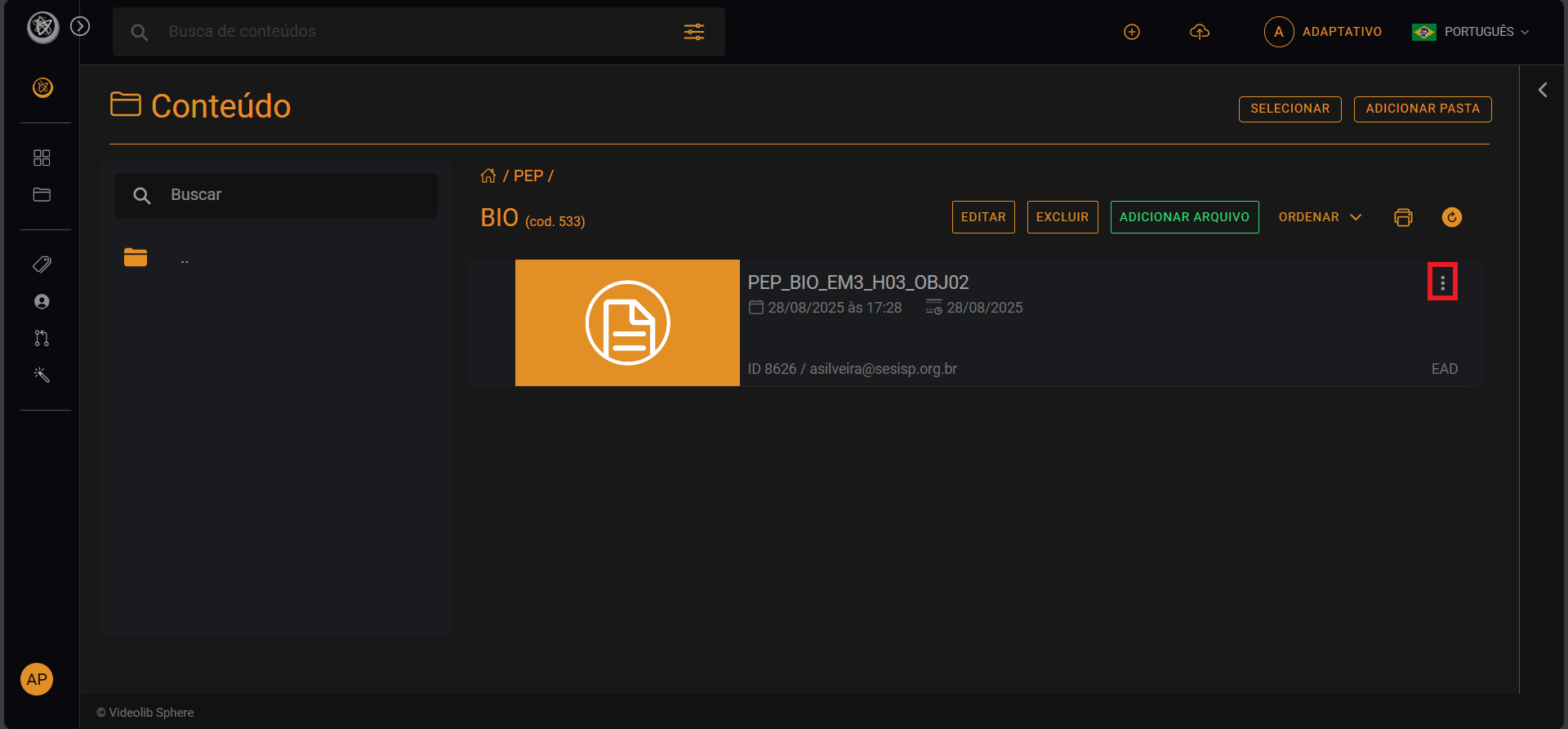 Dashboard Videolib